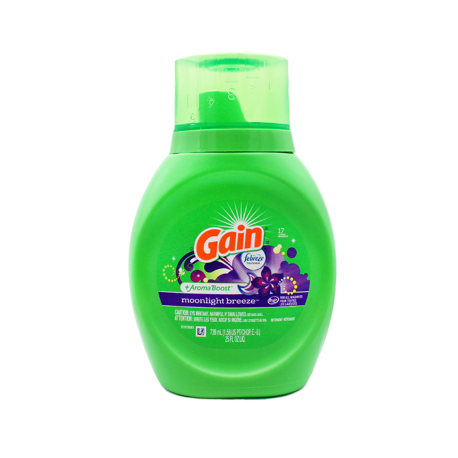 GAIN LIQUID DETERGENT 25 OZ AROMA MOONLIGHT BREEZE 16 LOADS HE