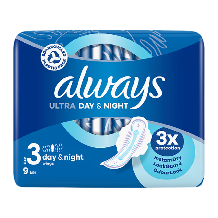 ALWAYS ULTRA DAY 9 CT SIZE 3 LONG PLUS