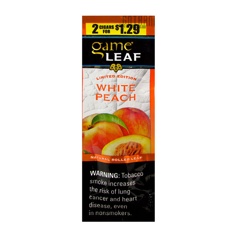 GAME LEAF CIGARETTES SAVE ON 2 WHITE PEACH