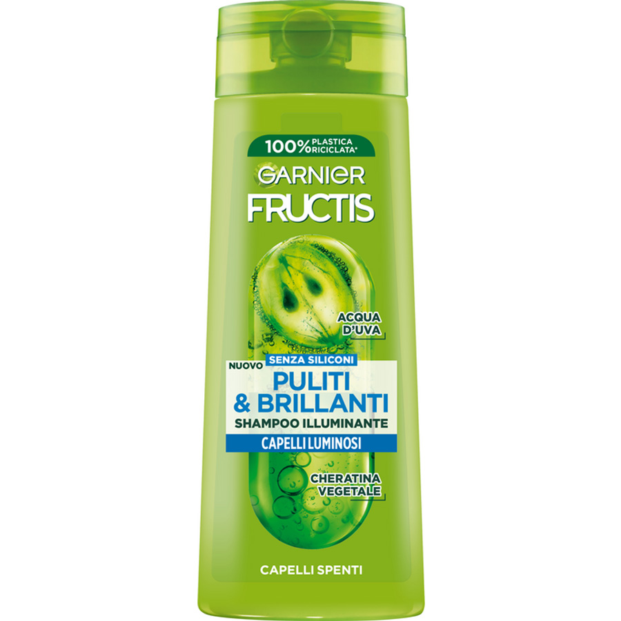 GARNIER FRUCTIS SHAMPOO 250 ML CLEAN & SHINY BRIGHTENING