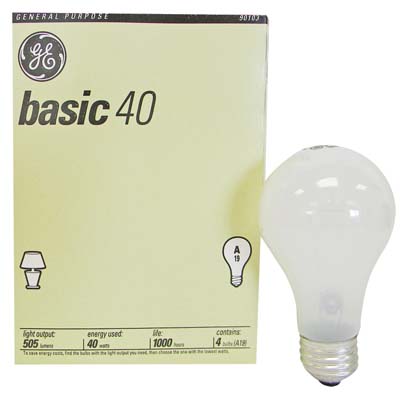 GE LIGHT BULB 75 W 4 PK SOFT WHITE