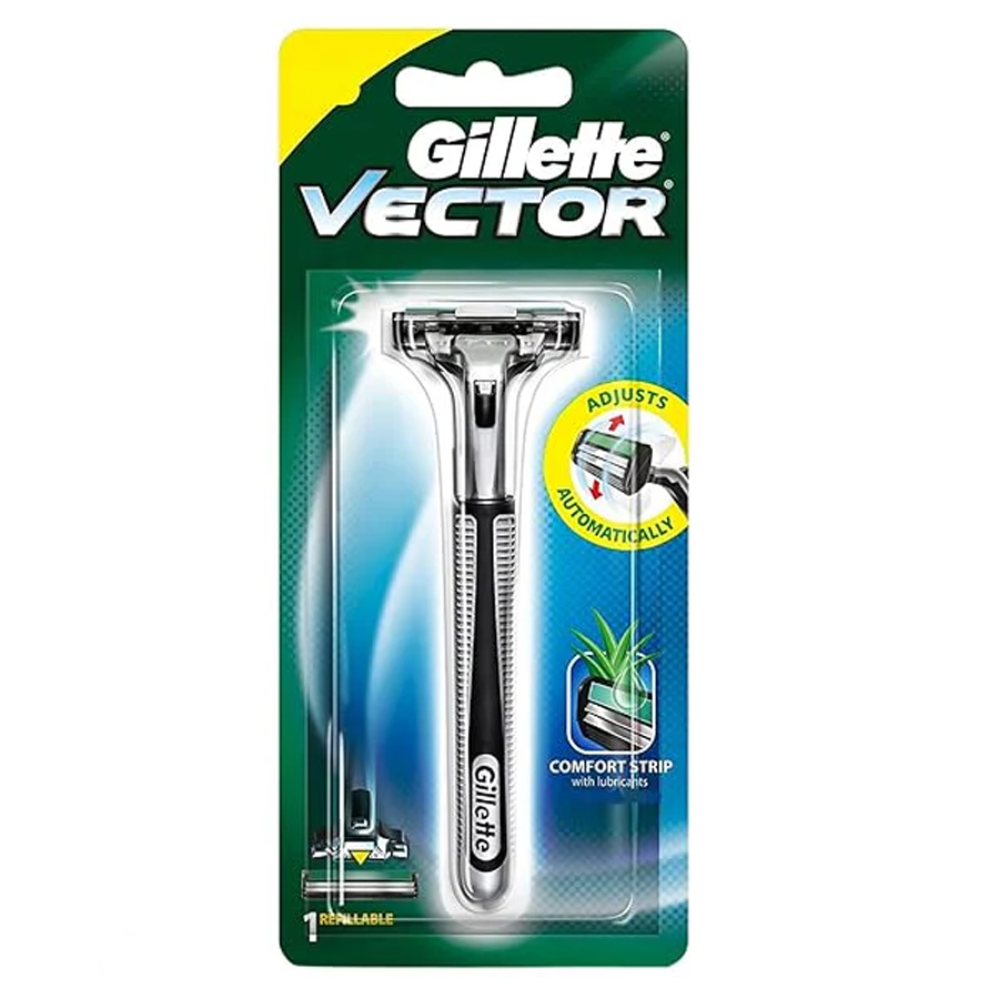 GILLETTE RAZOR VECTOR 1 HANDLE, 1 CARTRIDGE