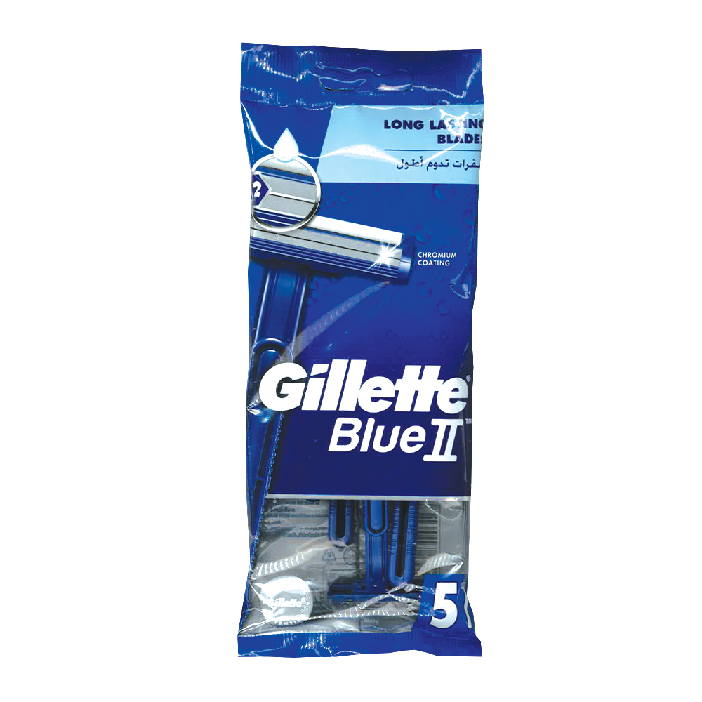 GILLETTE BLUE II CHROMIUM 5 CT RAZOR