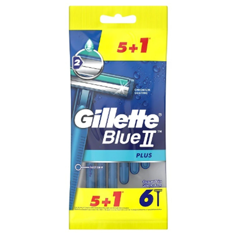 GILLETTE BLUE II PLUS 5+1 CT DISP RAZOR