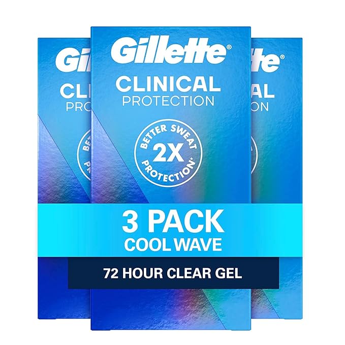 GILLETTE CLEAR GEL 1.6 OZ 3 PK CLINICAL COOL WAVE