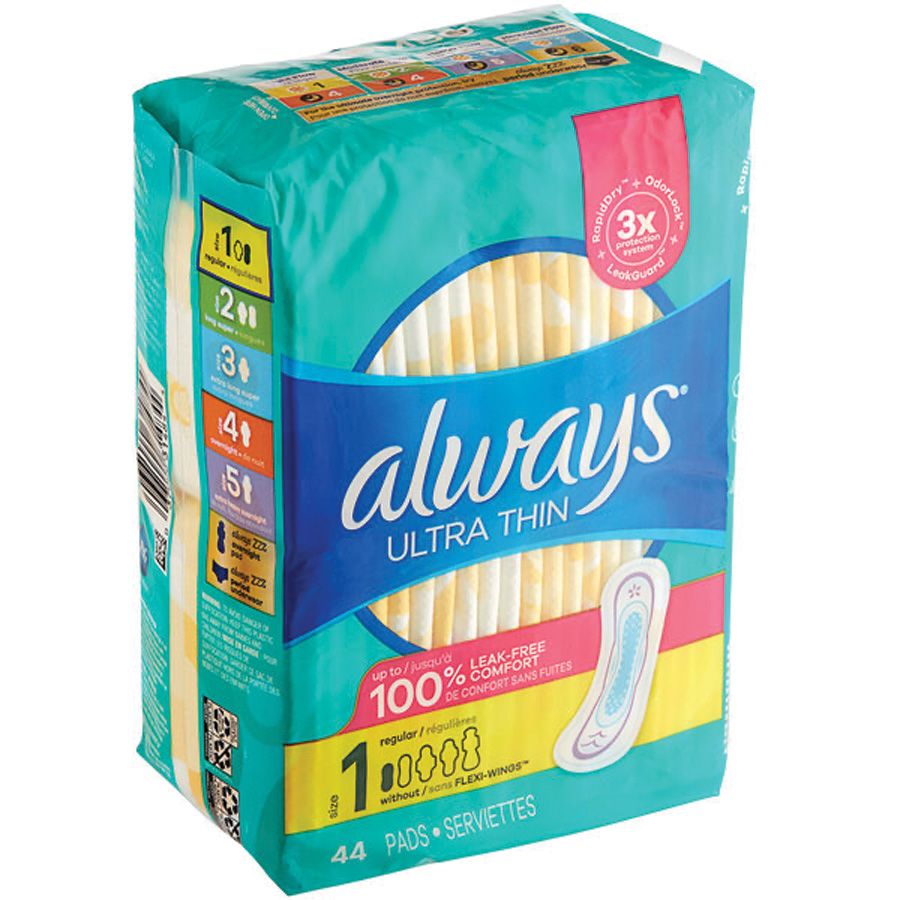 ALWAYS ULTRA THIN 44 PK SIZE 1