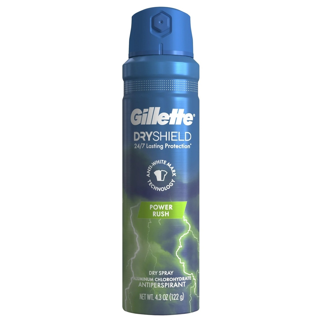 GILLETTE DEO SPRAY AF 4.3 OZ POWER RUSH