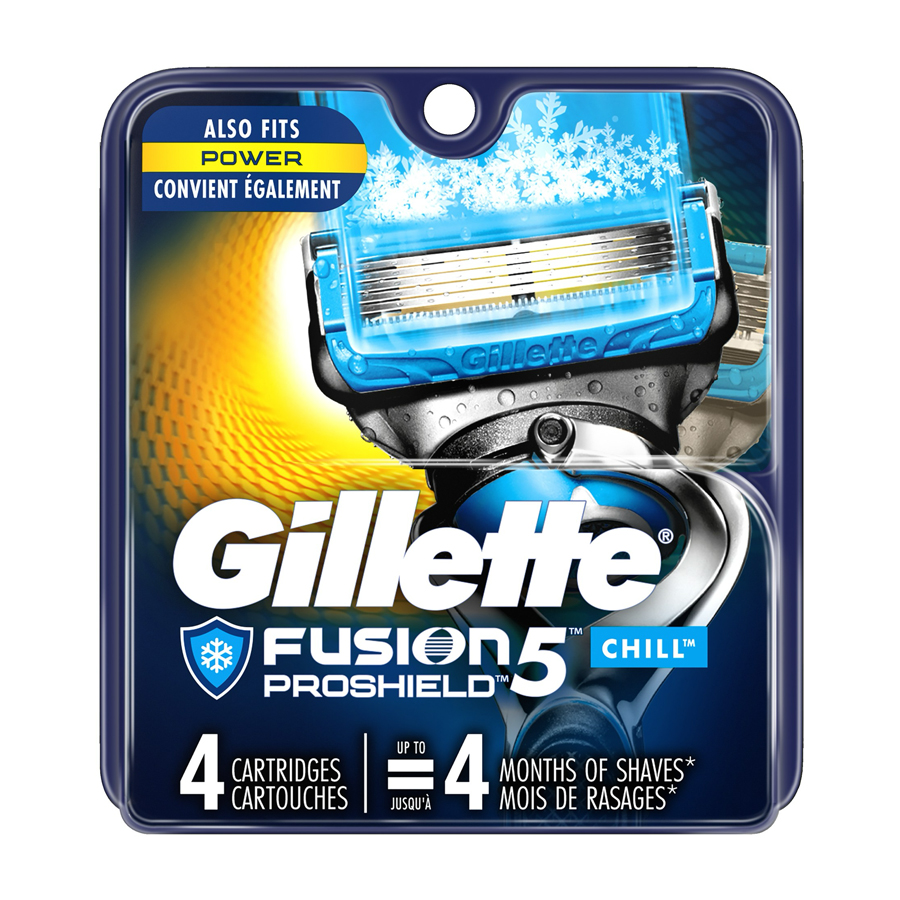 GILLETTE FUSION 5 CARTRIDGES 4 CT PROGLIDE CHILL