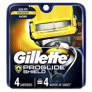 GILLETTE FUSION 5 CARTRIDGES 4 CT PROGLIDE SHEILD DEFENSE
