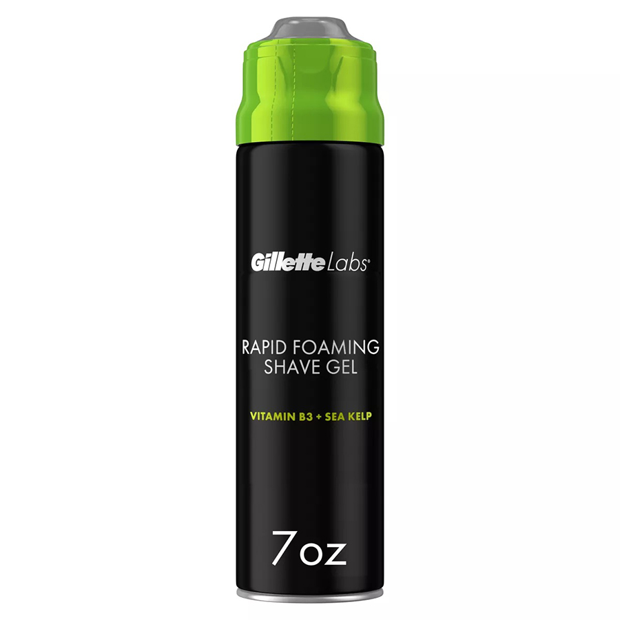 GILLETTE LAB'S FOAMING SHAVE GEL 7 OZ VITAMIN B3 = SEA KELP FRESH SCENT