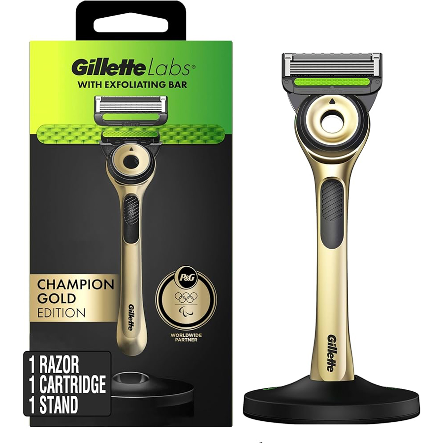 GILLETTE RAZOR 1 CT LABS WITH EXFOLIATING BARS GOLD EDITION