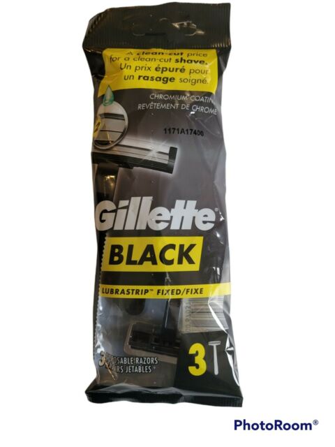 GILLETTE RAZOR 3 CT BLACK FIXED