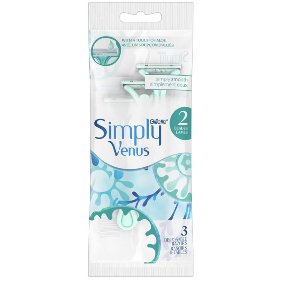 GILLETTE RAZOR 3 CT SIMPLY VENUS 2