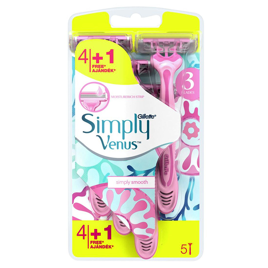 GILLETTE RAZOR 5 CT SIMPLY VENUS