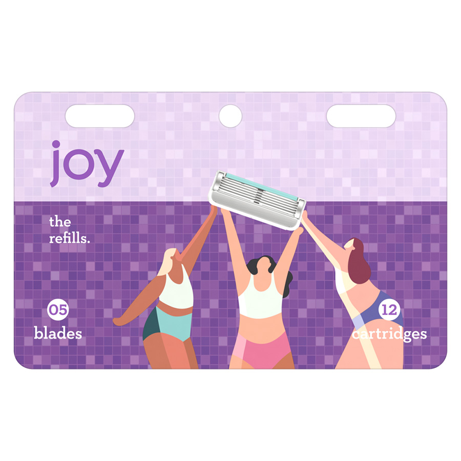 GILLETTE RAZOR BLADE REFILL 12 CT JOY FIVE-BLADED WOMEN'S