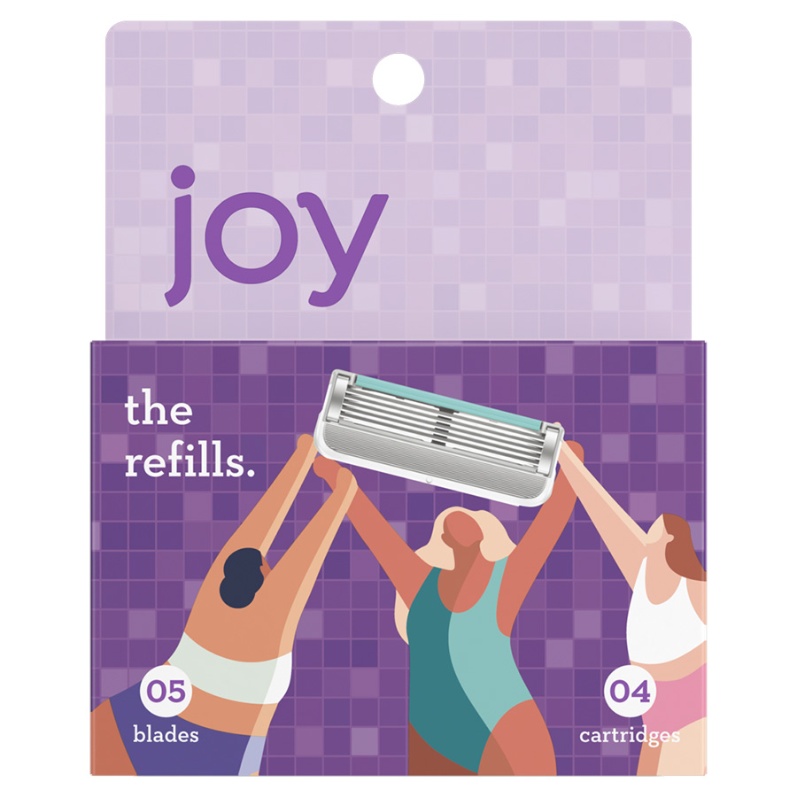GILLETTE RAZOR BLADE REFILL 4 CT JOY FIVE-BLADED WOMEN'S