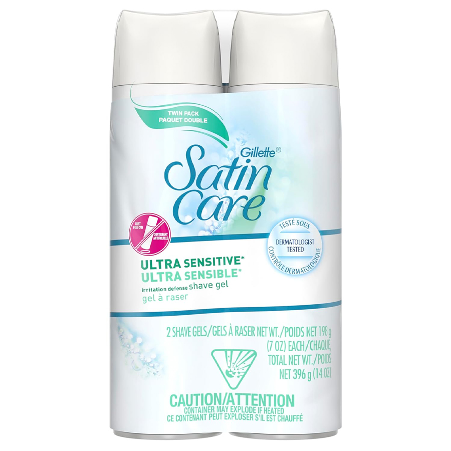 GILLETTE SATIN CARE SHAVING GEL 7 OZ 2 PK ULTRA SENSITIVE