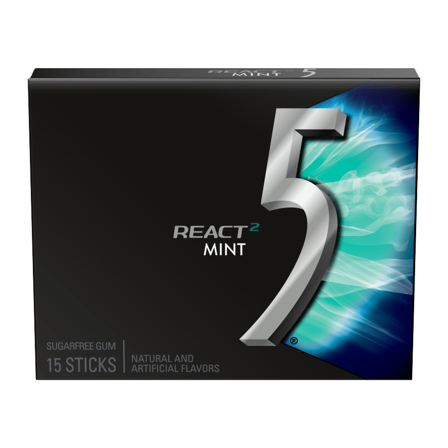 5 GUM 15 STK REACT MINT