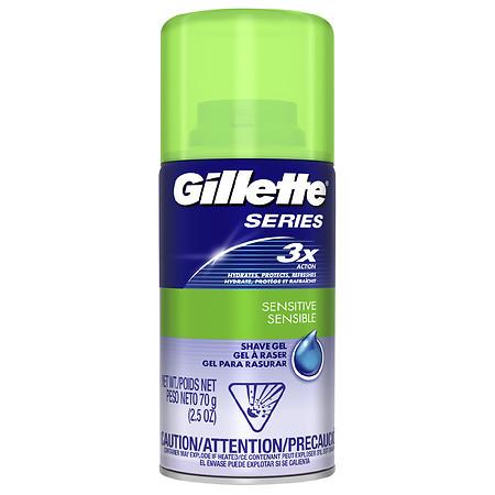 GILLETTE SHAVE GEL 2.5 OZ SENSITIVE