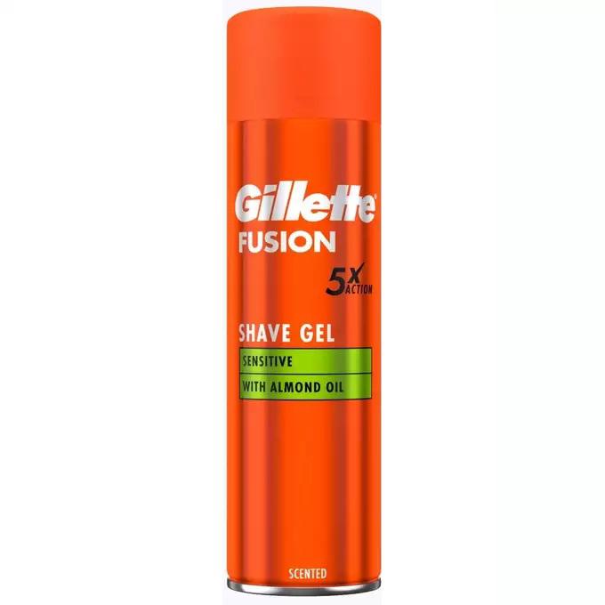 GILLETTE SHAVING GEL 200 ML SENSITIVE SKIN WITH ALMOND OIL