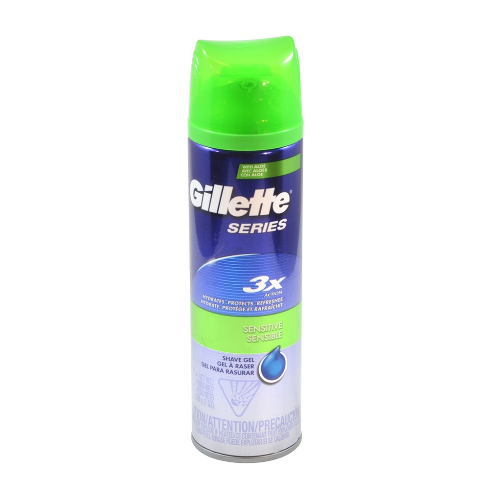 GILLETTE SHAVING GEL 7 OZ SOOTHING ALOE VERA