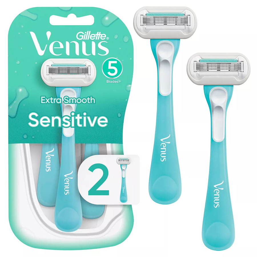 GILLETTE VENUS DISPOSABLE RAZORS 2 CT SENSITIVE FOR WOMEN