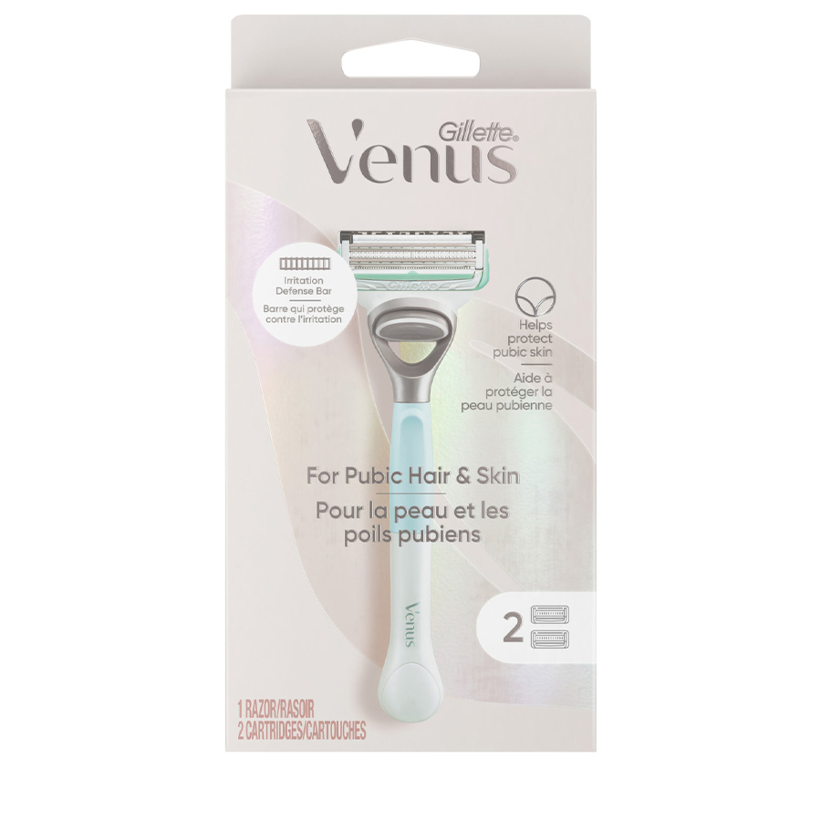 GILLETTE VENUS RAZOR 2 CT FOR WOMEN PUBLIC HAIR & SKIN