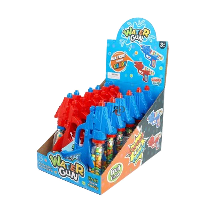 GINGER SNAP FRUIT CANDY 12 CT WATER GUN