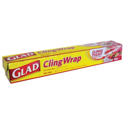 GLAD PLASTIC WRAP 100 SQFT 33.33 X 12 IN