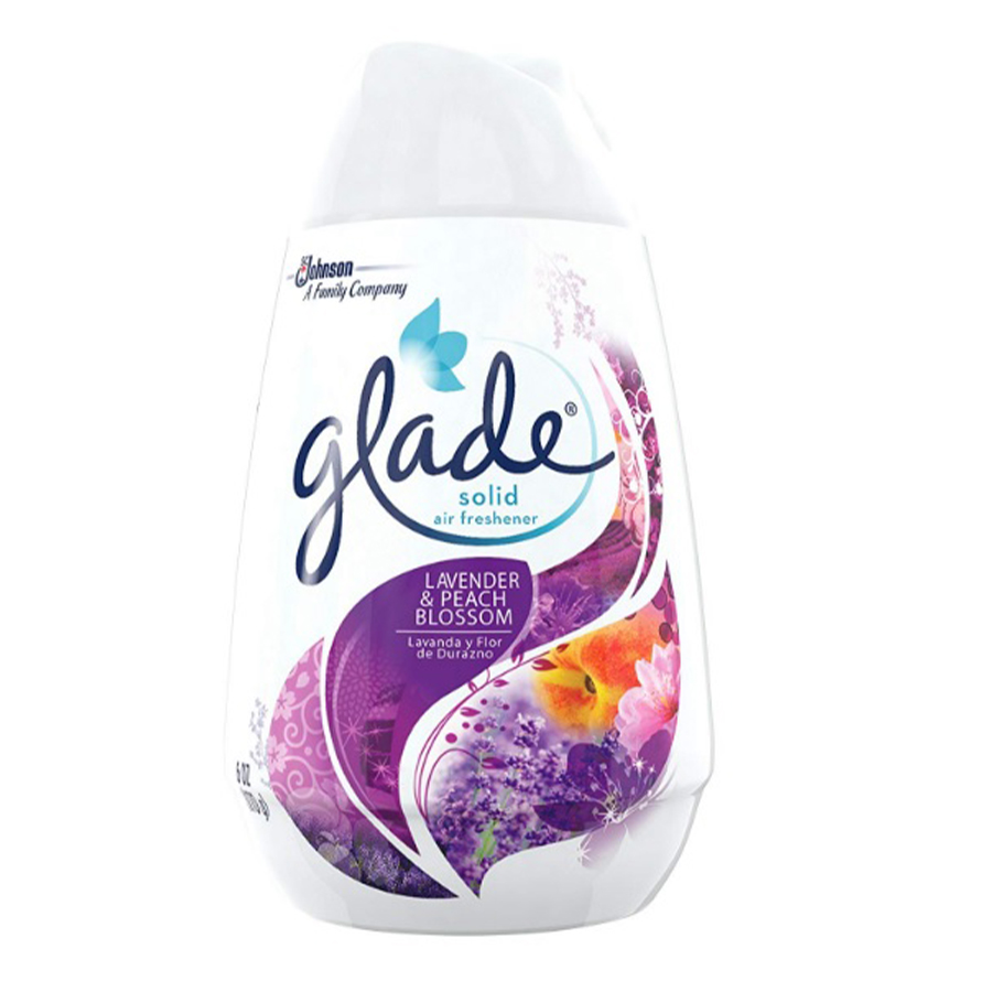 GLADE AIR FRESHENER 6 OZ SOLID LAVENDER & PEACH BLOSSOM