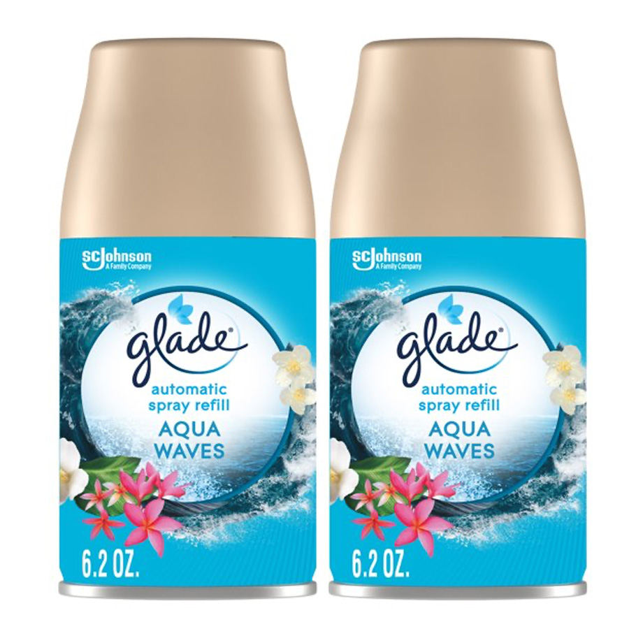 GLADE AIR FRESHENER REFILL 6.2 OZ 2 PK AQUA WAVES