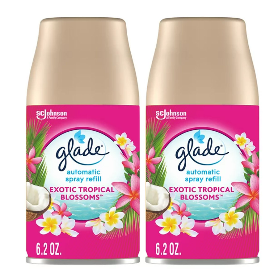 GLADE AIR FRESHENER REFILL 6.2 OZ 2 PK TROPICAL BLOSSOM