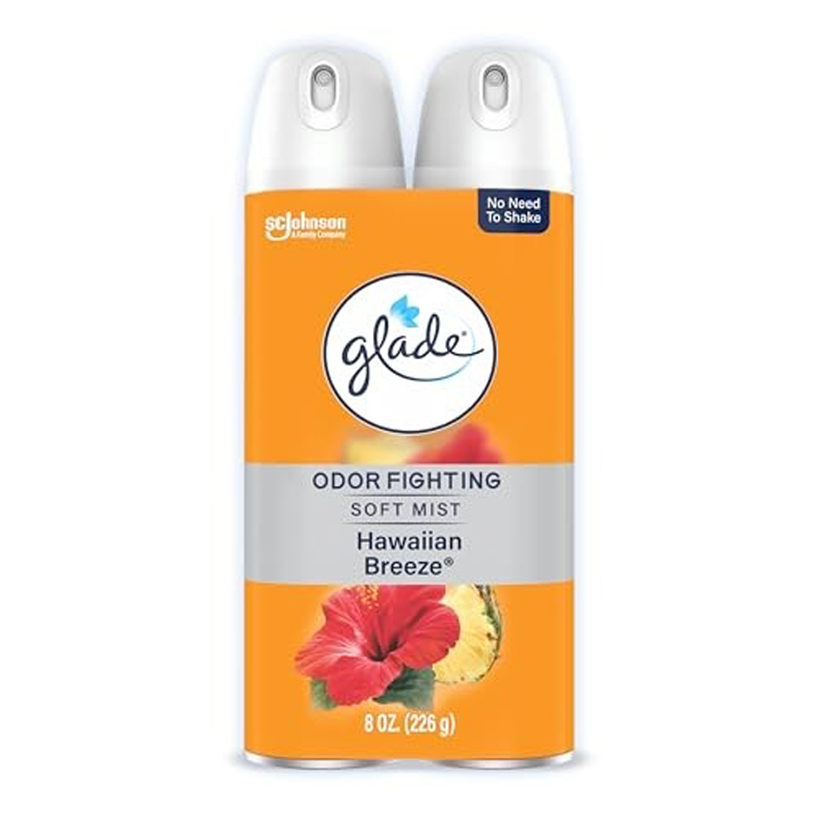 GLADE AIR FRESHENER SPRAY 8 OZ 2 PK HAWAIIAN BREEZE