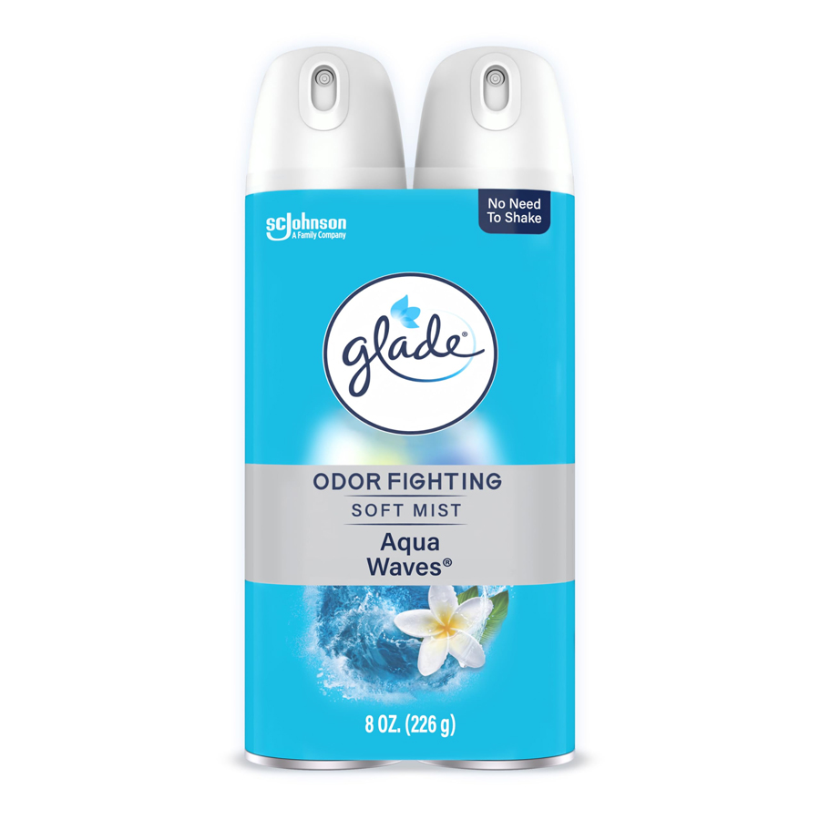 GLADE AIR FRESHENER SPRAY 8 OZ AQUA WAVES 2PACK