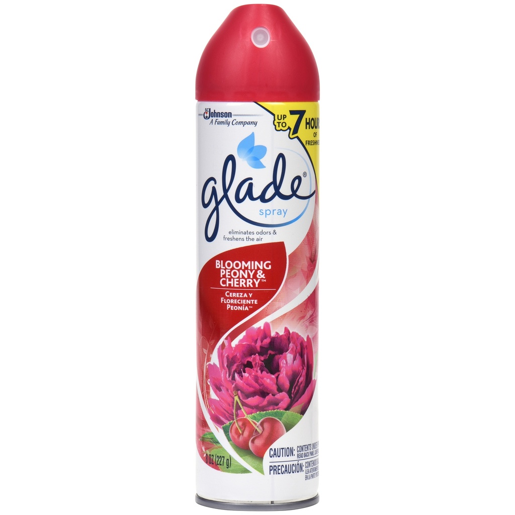 GLADE AIR FRESHENER SPRAY 8 OZ BLOOMING PEONY & CHERRY