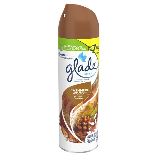 GLADE AIR FRESHENER SPRAY 8 OZ CASHMERE WOODS