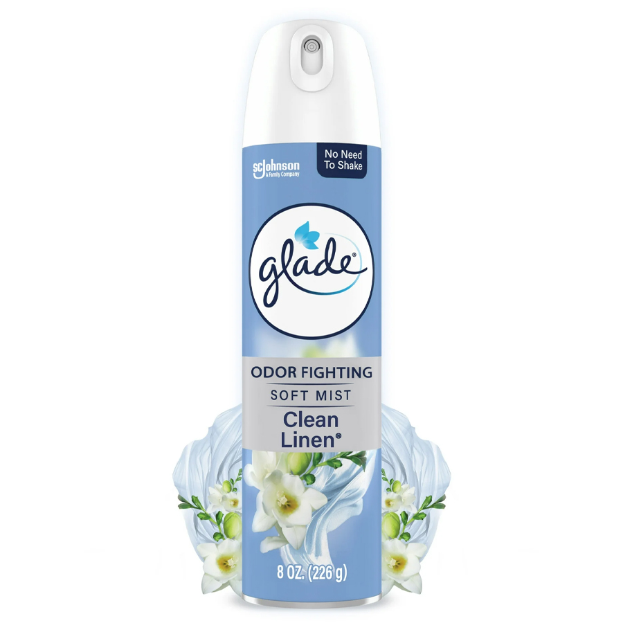 GLADE AIR FRESHENER SPRAY 8 OZ CLEAN LINEN