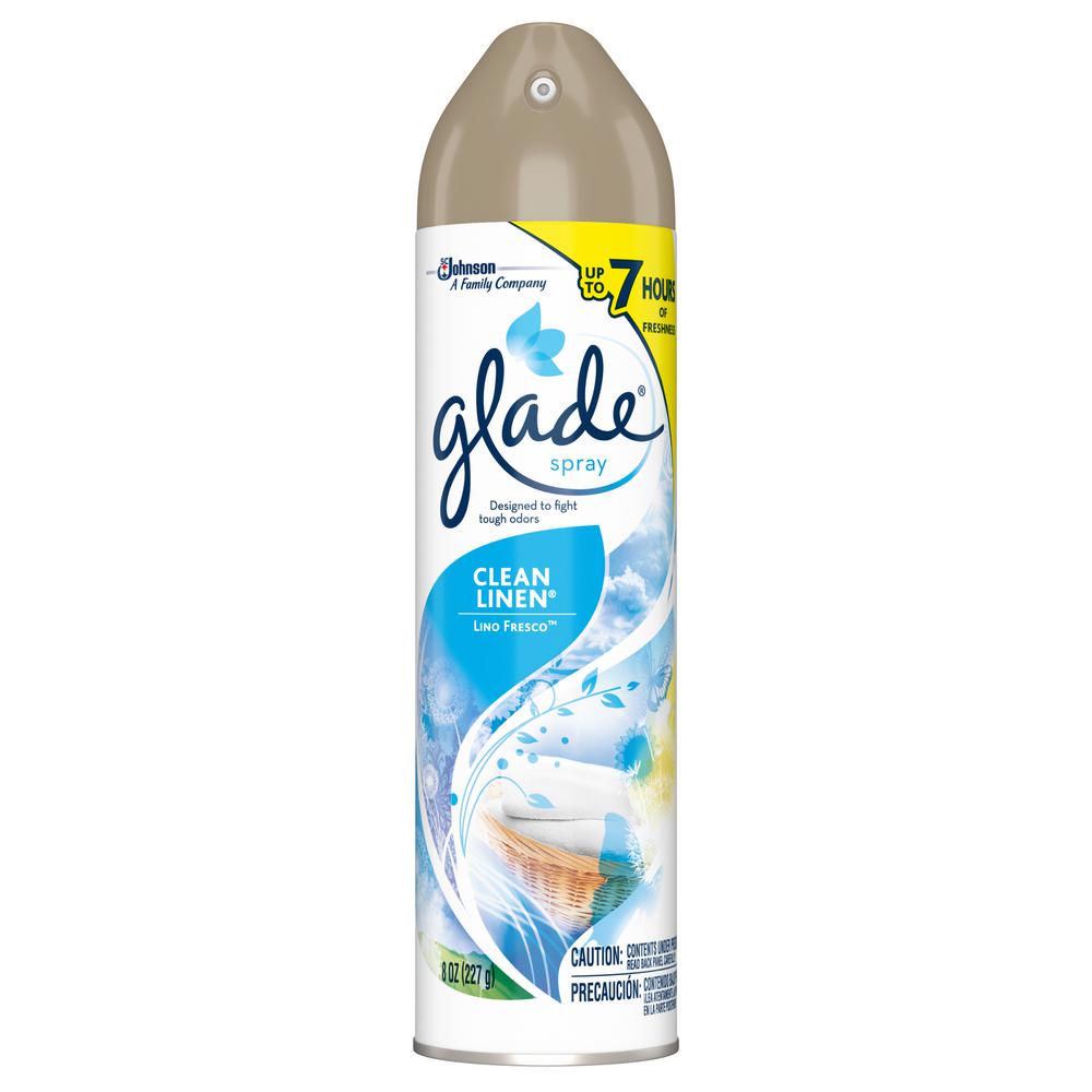 GLADE AIR FRESHENER SPRAY 8 OZ CLEAN LINEN