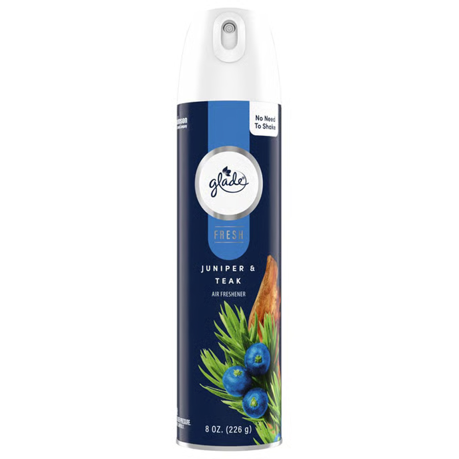 GLADE AIR FRESHENER SPRAY 8 OZ JUNIPER & TEAK