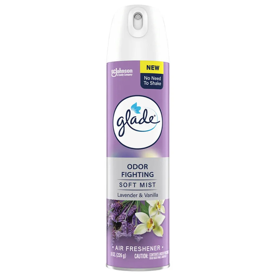 GLADE AIR FRESHENER SPRAY 8 OZ LAVENDE & VANILLA