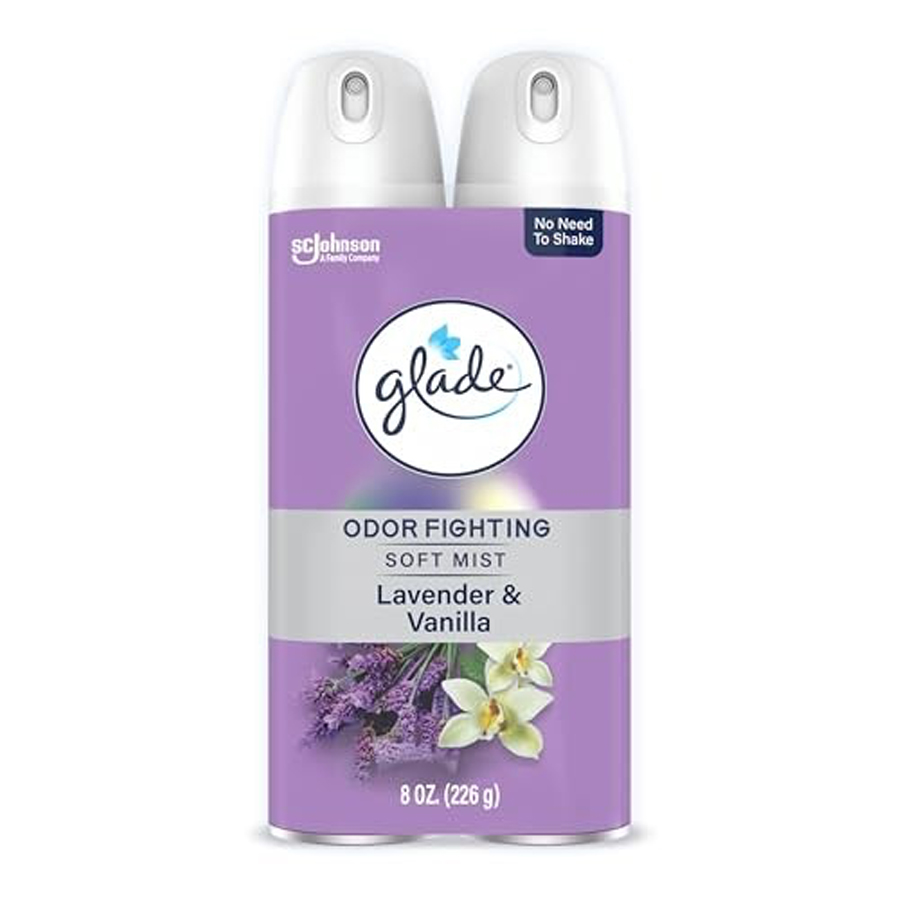 GLADE AIR FRESHENER SPRAY 8 OZ LAVENDER & VANILLA 2PACK