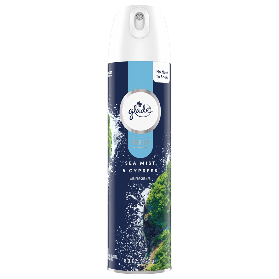 GLADE AIR FRESHENER SPRAY 8 OZ SEA MIST & CYPRESS