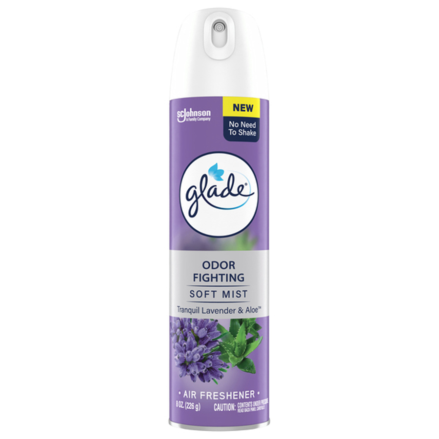 GLADE AIR FRESHENER SPRAY 8 OZ TRANQUIL LAVENDER ALOE