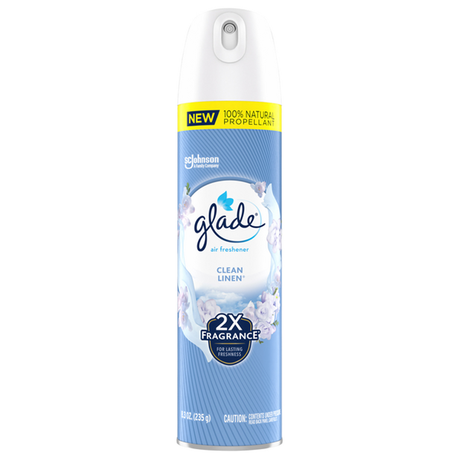 GLADE AIR FRESHENER SPRAY 8.3 OZ CLEAN LINEN