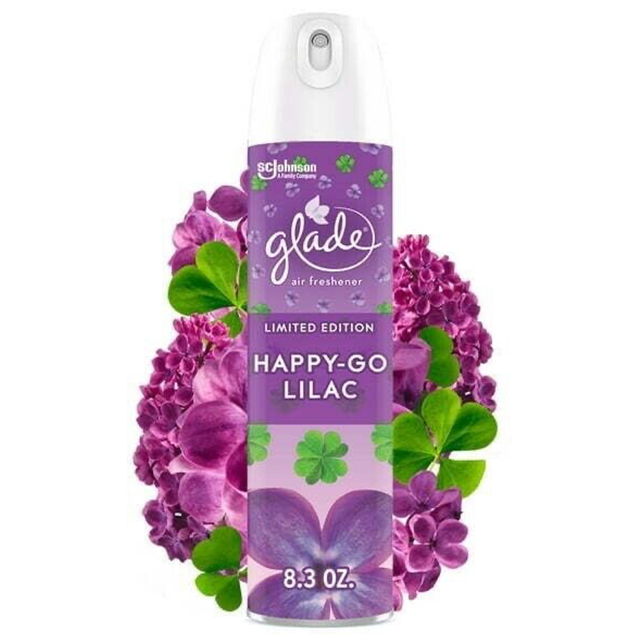 GLADE AIR FRESHENER SPRAY 8.3 OZ HAPPY GO LILAC