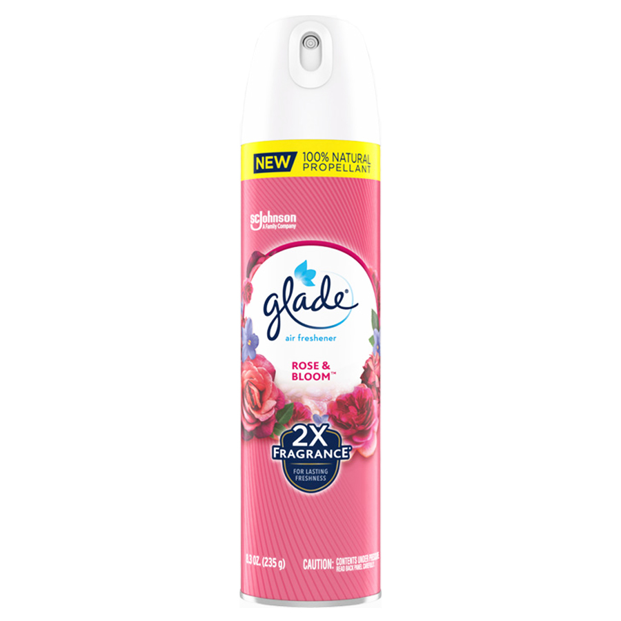 GLADE AIR FRESHENER SPRAY 8.3 OZ ROSE & BLOOM