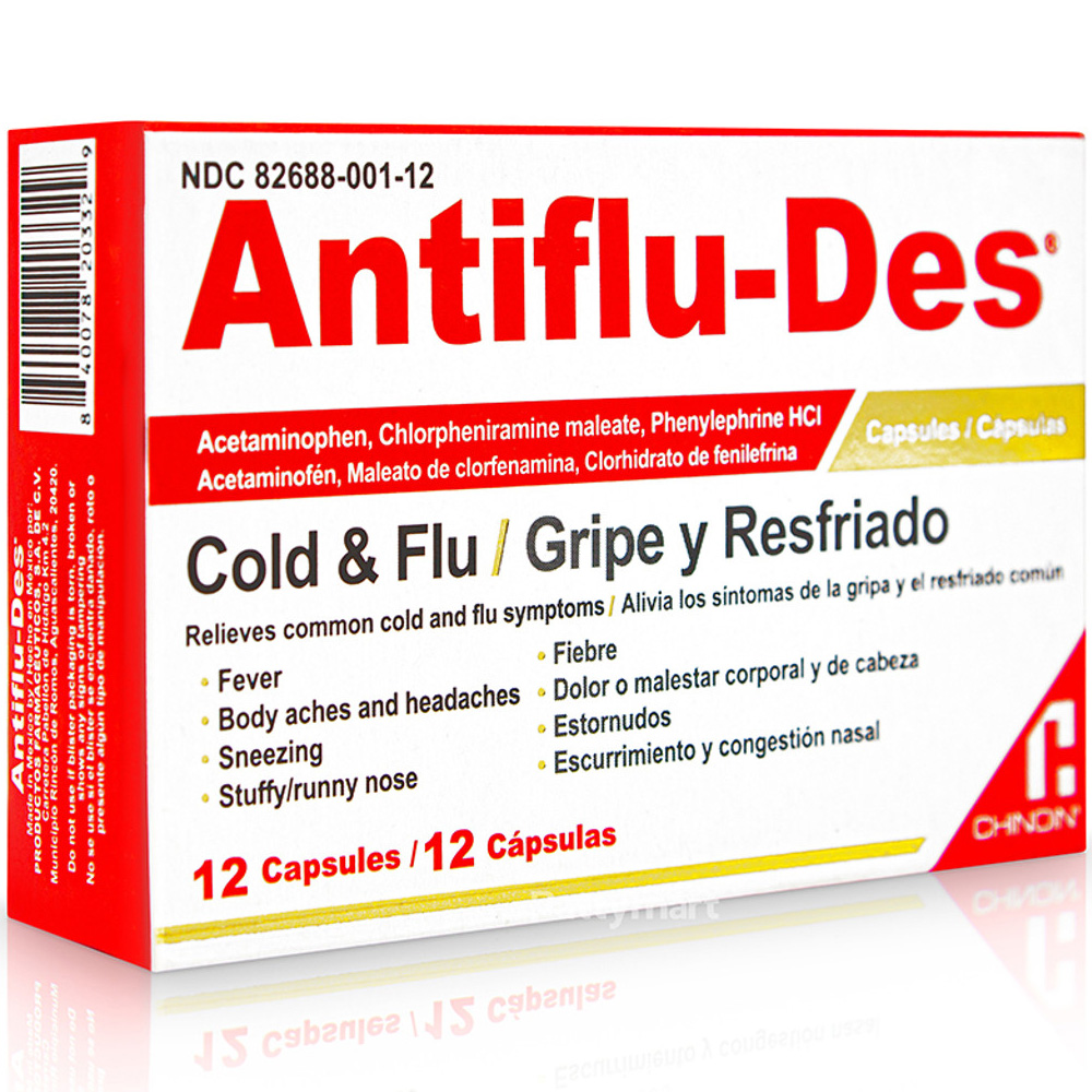 ANTIFLU-DIS COLD & FLU CAPLETS 12 CT