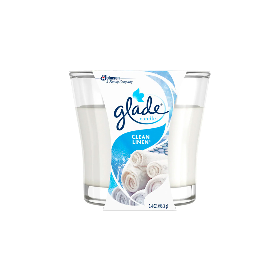 GLADE CANDLE SCENTED 3.4 OZ CLEAN LINEN
