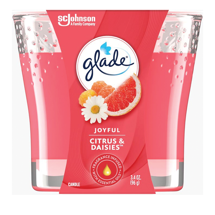 GLADE CANDLE SCENTED 3.4 OZ JOYFUL CITRUS & DAISIES