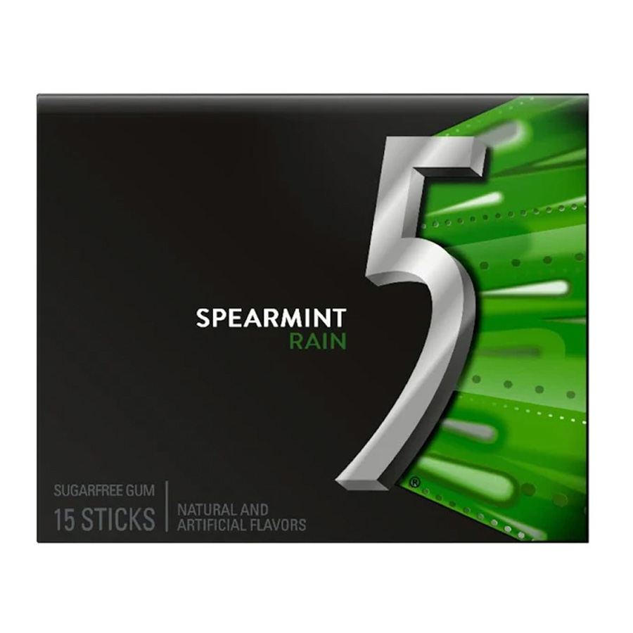 5 GUM 15 STK SPEARMINT RAIN